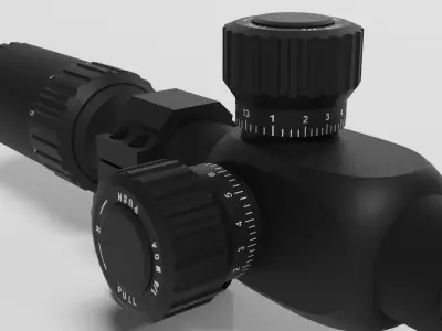 Monstrum G3 6-24x50 FFP Rifle Scope Low-poly 3D model