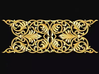 Central decor ornament for furniture 3D model 1159