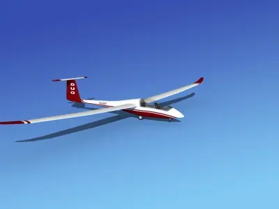 Duo Discus Sailplane 3D model 2