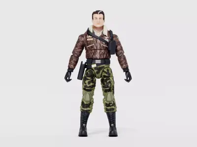 G I Joe Classified General Clayton Hawk Abernathy Low-poly 3D model