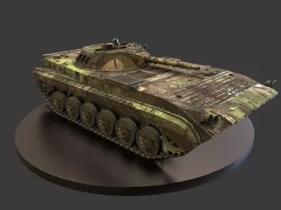 BMP-1K Troop Carrier - Armored vehicle Low-poly 3D model