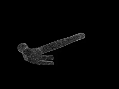 Anydrafts Old claw hammer 01 Low-poly 3D model