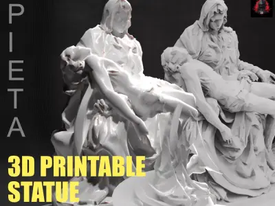 Michelangelo Pieta Low poly style 3D print model 3D print model