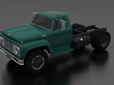 F-Series F-800 Truck Chassis 1964 Low-poly 3D model