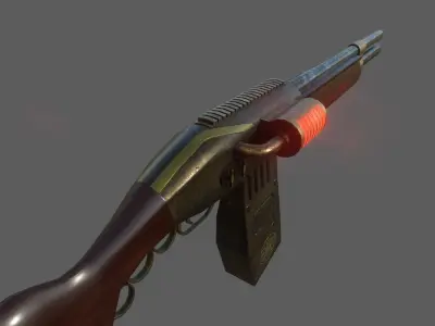 Steampunk Shotgun 3D model
