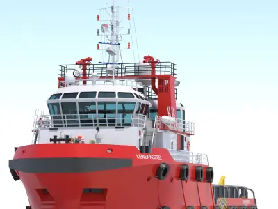 48m AHTS Anchor Handling Tug 3D model
