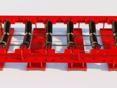 Conveyor Products Hi-Impact idler system 3D Model 3D model