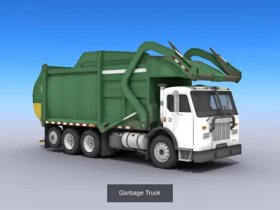 Cleaning And Garbage Equipment 3D Model Pack