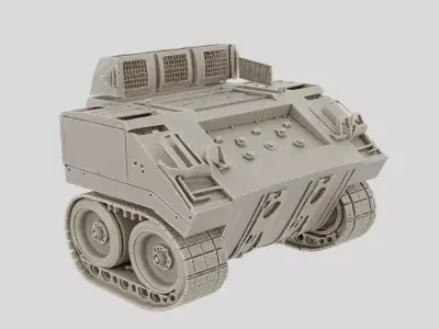 Tracked Armored Bridge Layer Vehicle for 3D print 3D model