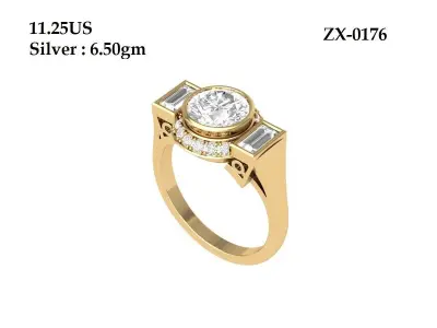 Wedding Ring  3D print model 357