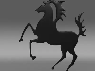 Porsche Horse logo 3D model