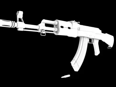 AK-47 rifle 3D model