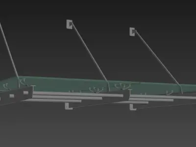 glass canopy Low-poly 3D model
