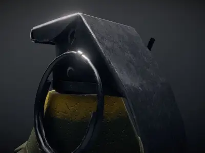 Mk2 Explosive Grenade PBR Optimized Free low-poly 3D model