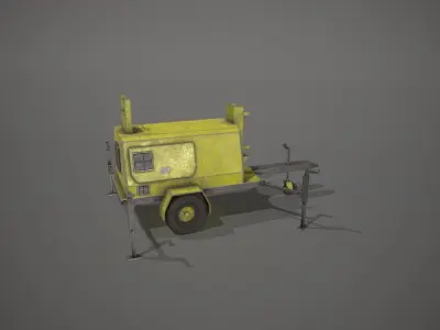 Yellow Generator Low-poly 3D model