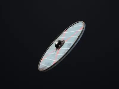 Viking Shield var02 Low-poly 3D model