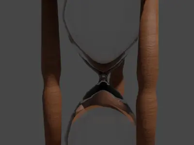 Wooden Hourglass 3D model