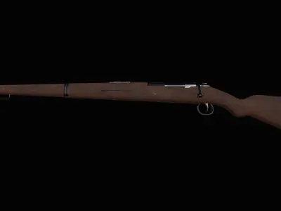 Karabiner K98 Rifle Gweher 98 Low-poly 3D model