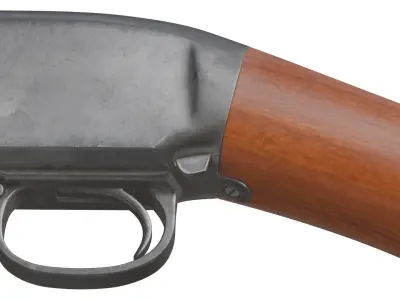 Winchester model 12 pump shotgun 12 gauge 3D model