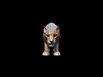 A Wild Jaguar Live  The Forest 3d Render 3D model