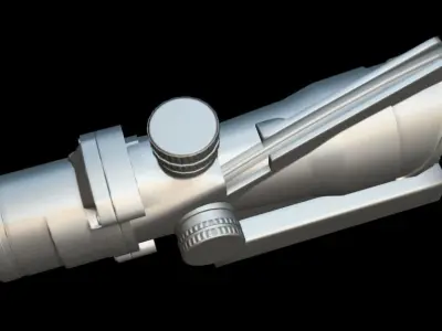 ACOG 4x32 Gun parts Low-poly 3D model