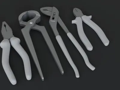 Pliers Models Low-poly 3D model