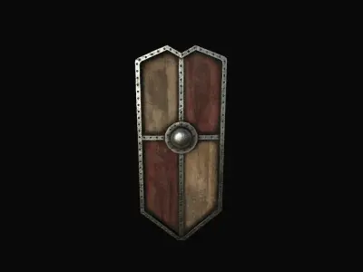 Viking Shield 01 Low-poly 3D model