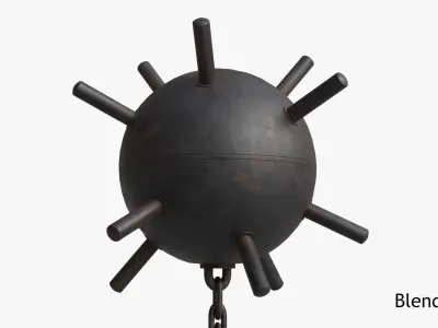 Naval Mine Low-poly 3D model buy