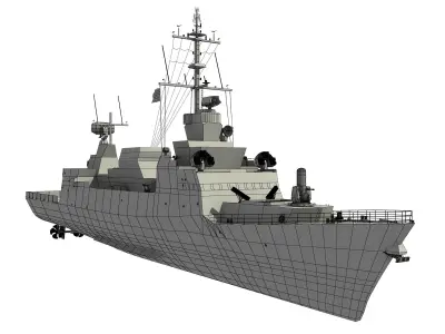 SAAR-5 ISRAELI EILAT CLASS CORVETTE 3D model