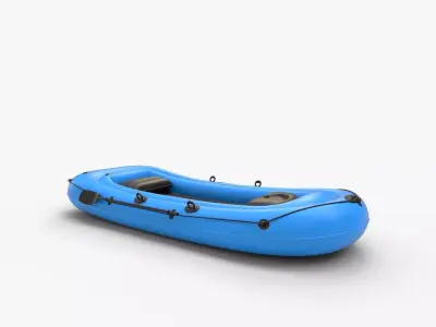 Inflatable boat 3D model