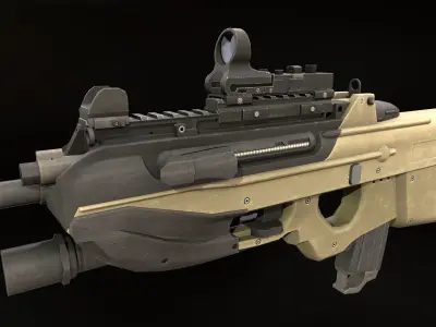 F2000 gun Low-poly 3D model