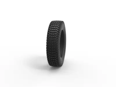 Offroad tire 34 Scale 1 to 10 3D print model