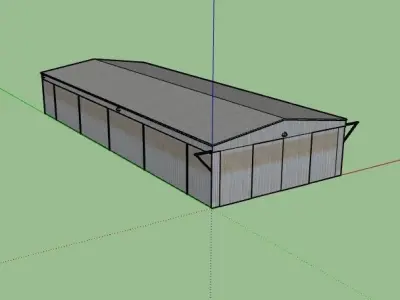 Hangar with Details 3D model