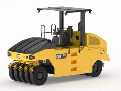 CAT Pneumatic Rollers CW16 11-Wheel 3D model