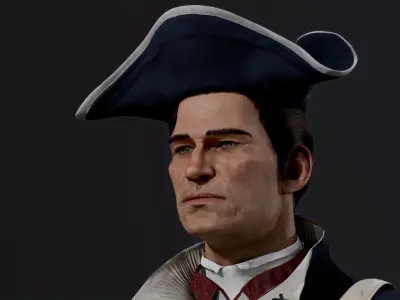American soldier Low-poly 3D model purchase
