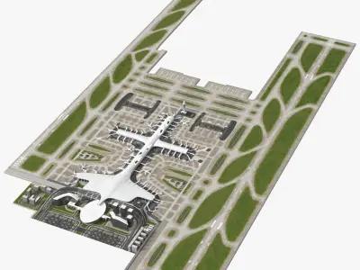  Airport Infrastructure With Aircraft 