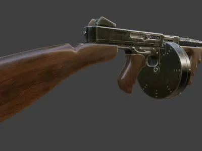 Low Poly Thompson 3D Model  PBR Textured Low-poly 3D model