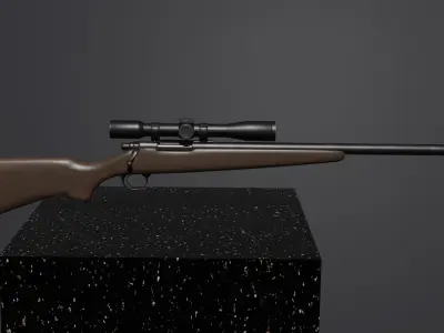 Free sniper Rifle Free low-poly 3D model