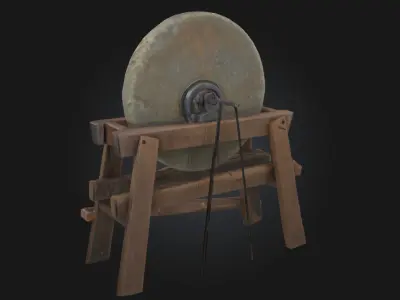 Grindstone Display  Honing the Edge of Tradition 3D model