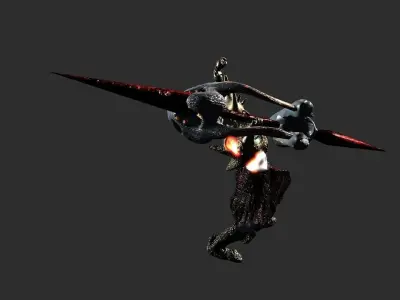 Terror berserk rider   Low-poly 3D model