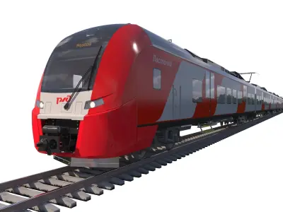 Electric Train Siemens Desiro Rus Lastochka 3D model
