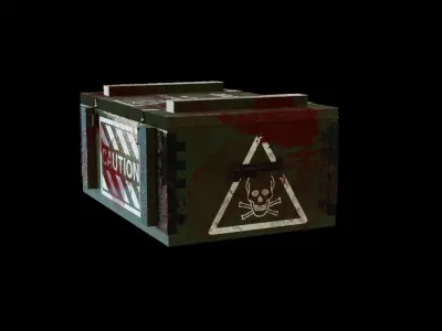 military box Free low-poly 3D model