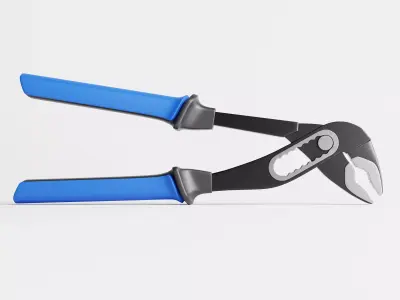 Adjustable Water Pump Plier Low-poly 3D model