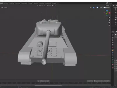 t-34-85 tank Low-poly 3D model