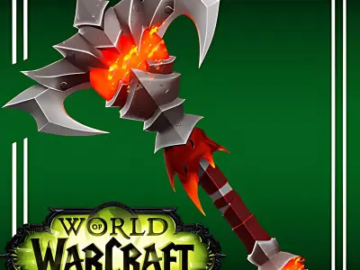 Stylized Axe Low-poly 3D model get