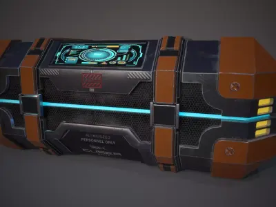 Sci Fi Crate 3D model purchase