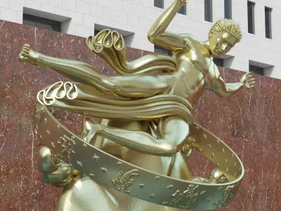 Prometheus Statue 3D model