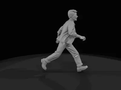 1-87 HO Figure 1950 Teen Running Printable STL 3D print model