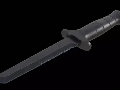 KM 2000 Knife Low-poly 3D model
