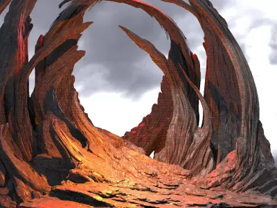Ancient Raptor Rocks 7 3D model